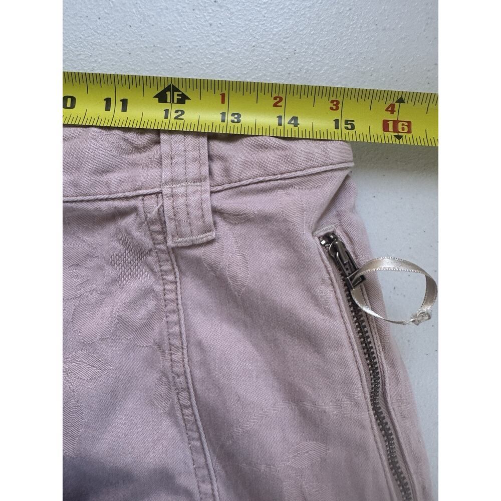 J. Jill Cargo Safari Skirt Womens Size 8 Pink Floral Pockets Cotton Summer - Picture 9 of 13
